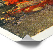 Avond Bonfire in Giant Forest Lodge Poster (Hoek)