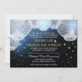 Avond bruiloft marine papier lantaarn sterven cut kaart (Voorkant)