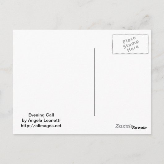 Avond Call Briefkaart (Achterkant)