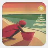 Avond Calm 2003 Vierkante Sticker (Voorkant)