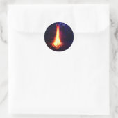 Avond Campfire Ronde Sticker (Tas)