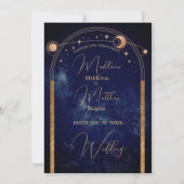 Avond Celestial Sky Elegant Bruiloft Kaart (Voorkant)