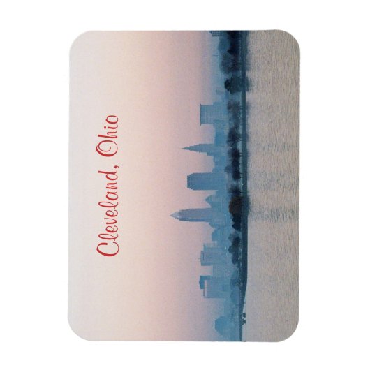 Avond Cleveland OH (Edgewater) Fridge Magnet Magneet (Verticaal)