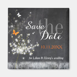 Avond Dandelions Wedding sparen de Datum Magneet