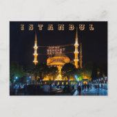 Avond. De Sultan Ahmed Mosque. Briefkaart (Voorkant)