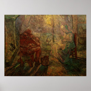 Avond - De Waakzaamheid door Vincent van Gogh Poster