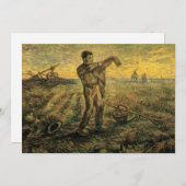 Avond - Eind van de Dag door Vincent van Gogh Kaart (Voorkant / Achterkant)