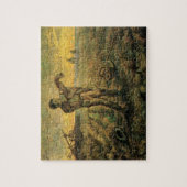 Avond - Eind van de Dag door Vincent van Gogh Legpuzzel (Verticaal)