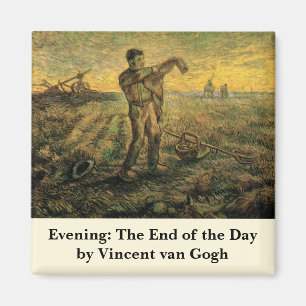Avond - Eind van de Dag door Vincent van Gogh Magneet
