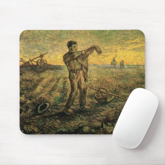 Avond - Eind van de Dag door Vincent van Gogh Muismat (Met muis)