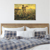 Avond - Einde van de Dag door Vincent van Gogh Canvas Afdruk (Insitu (Slaapkamer))