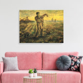 Avond - Einde van de Dag door Vincent van Gogh Canvas Afdruk (Insitu (Woonkamer))