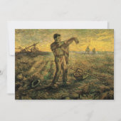 Avond - Einde van de Dag door Vincent van Gogh Kaart (Voorkant)