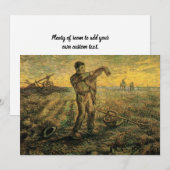 Avond - Einde van de Dag door Vincent van Gogh Kaart (Voorkant / Achterkant)