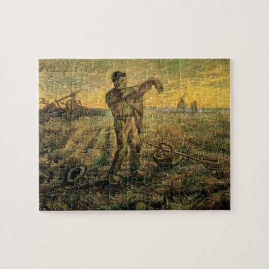 Avond - Einde van de Dag door Vincent van Gogh Legpuzzel (Horizontaal)