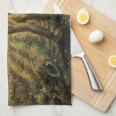 Avond - Einde van de Dag door Vincent van Gogh Theedoek (Quarter Fold)