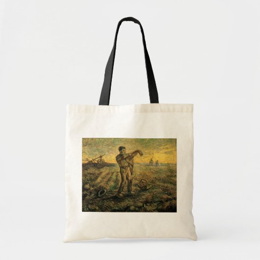 Avond - Einde van de Dag door Vincent van Gogh Tote Bag (Voorkant)