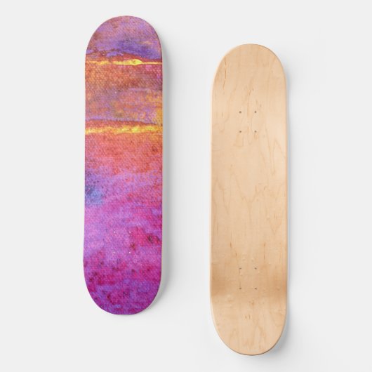 Avond Emotie Expressief Abstract Persoonlijk Skateboard (Voorkant)