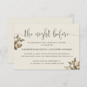 Avond ervoor. Elegante bloemige soft proef diner Kaart (Voorkant / Achterkant)