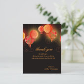 Avond Garden Paper Lantaarns Weddenschap Bedankkaart (Staand voorkant)