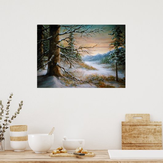 Avond-gloed Poster (Keuken)