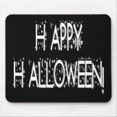 Avond Happy Halloween Tekst Muismat (Voorkant)
