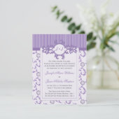 Avond huwelijksuitnodiging in lavender Pattern Kaart (Staand voorkant)