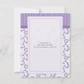 Avond huwelijksuitnodiging in lavender Pattern Kaart (Achterkant)