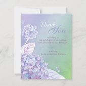 Avond Hydrangeas Ombre Wedding Hartelijk dank Bedankkaart (Voorkant)
