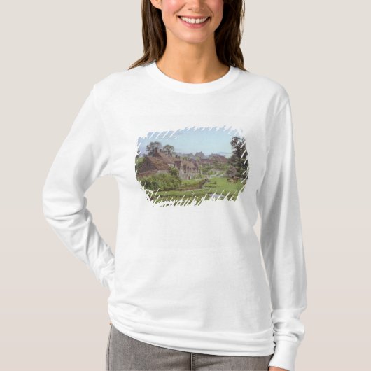 Avond in Arlington Row, Bibury, Gloucestershire T-shirt (Voorkant)