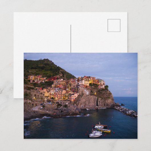 Avond in de Cinque Terre, Italië Briefkaart (Voorkant / Achterkant)