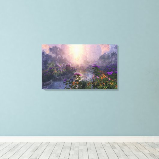 Avond in de hemel - door Jurgen Ziewe Canvas Afdruk (Insitu (Houten vloer))