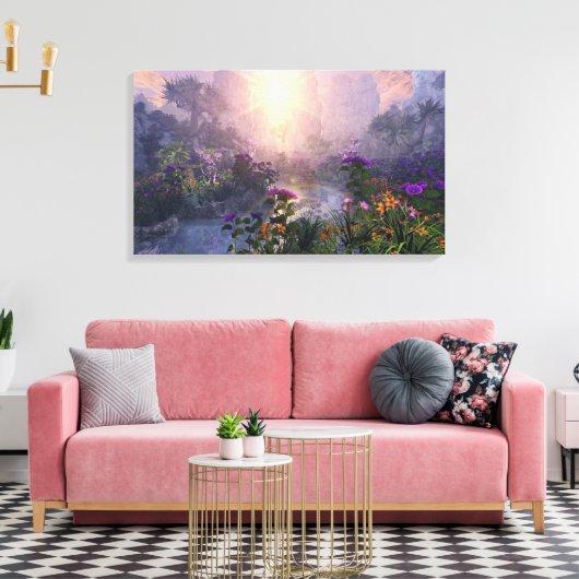 Avond in de hemel - door Jurgen Ziewe Canvas Afdruk (Insitu (Woonkamer))