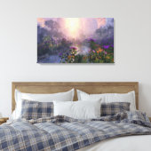 Avond in de hemel - door Jurgen Ziewe Canvas Afdruk (Insitu (Slaapkamer))