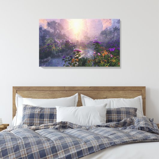 Avond in de hemel - door Jurgen Ziewe Canvas Afdruk (Insitu (Slaapkamer))