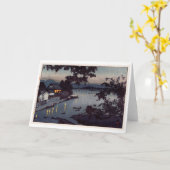 Avond in de rivier de Chikugo, Hiroshi Yoshida Kaart (Gele Bloem)