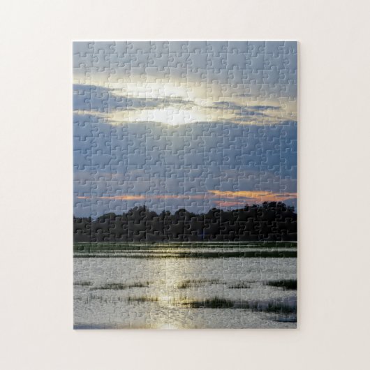 Avond in de rivier de Folly Legpuzzel (Verticaal)