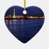 Avond in de Santa Cruz Boardwalk Keramisch Ornament (Voorkant)