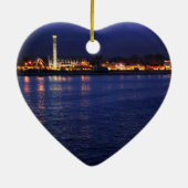 Avond in de Santa Cruz Boardwalk Keramisch Ornament (Achterkant)