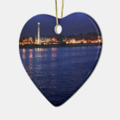 Avond in de Santa Cruz Boardwalk Keramisch Ornament (Links)