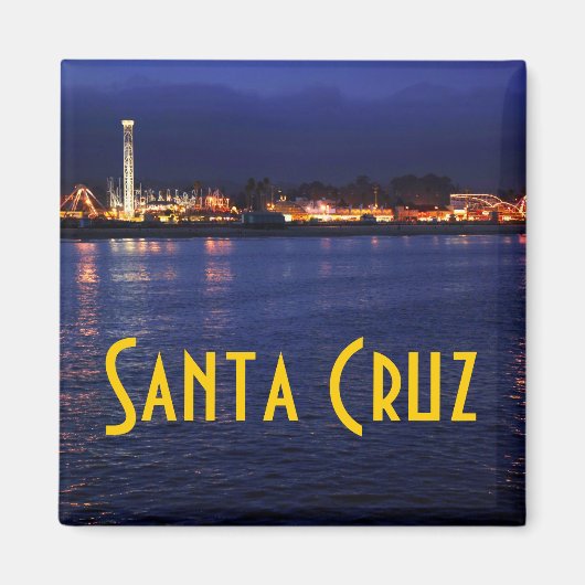 Avond in de Santa Cruz Boardwalk Magneet (Voorkant)
