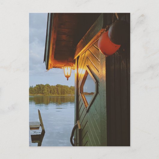 Avond in de sauna feestdagenkaart (Voorkant)