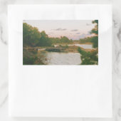 Avond in de Zweedse archipel Rechthoekige Sticker (Tas)