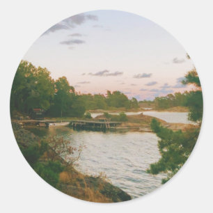 Avond in de Zweedse archipel Ronde Sticker