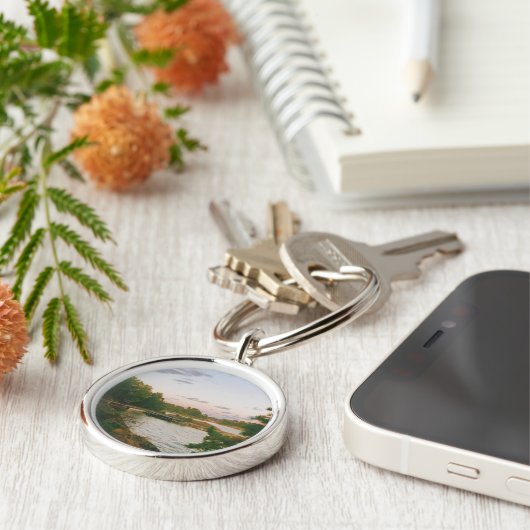 Avond in de Zweedse archipel Sleutelhanger (Zijkant)