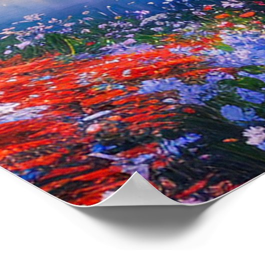 Avond in het betoverende meer poster (Hoek)