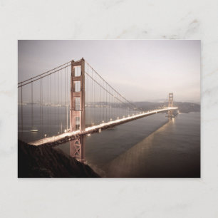 Avond in het Golden Gate Bridge briefkaart