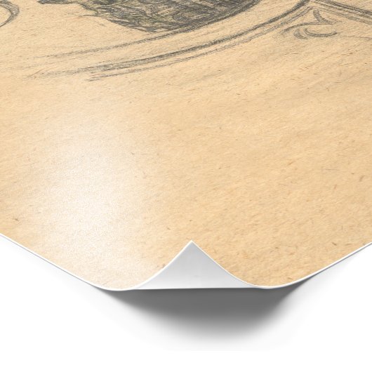 Avond in het oude huis foto afdruk (Hoek)