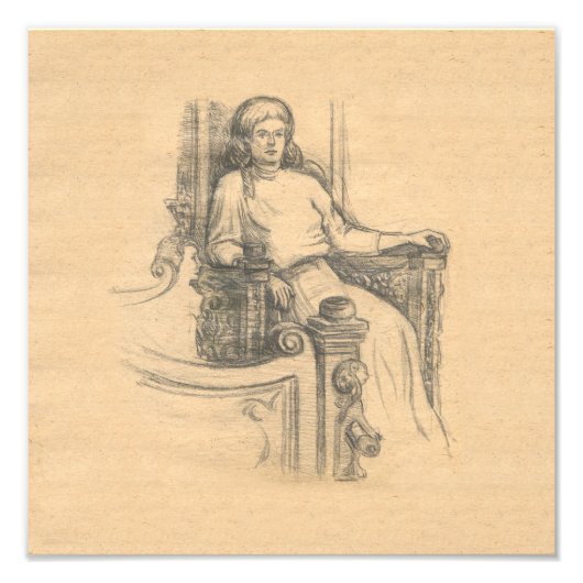 Avond in het oude huis foto afdruk (Voorkant)