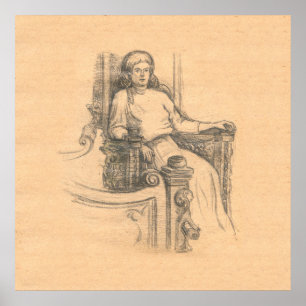 Avond in het oude huis poster